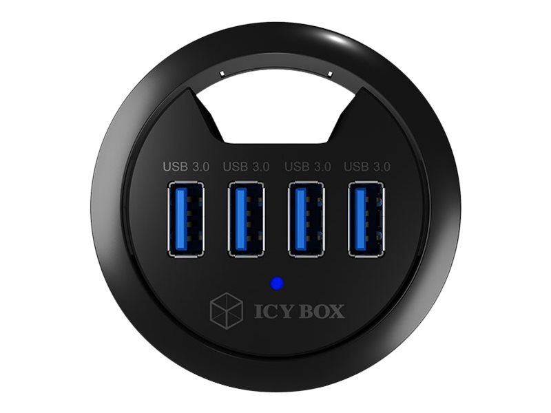 ICY BOX IB-HUB1403 USB 3.2 Gen 1 (3.1 Gen 1) Type-A 5000 Mbit/s Schwarz