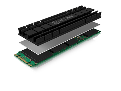 ICY BOX Alu Kuelkoerper fuer M.2 SSD