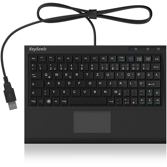 KeySonic ACK-3410 Tastatur Büro USB QWERTZ Deutsch Schwarz
