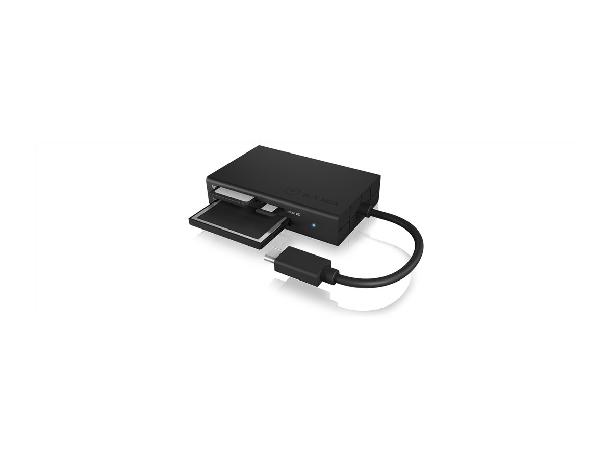 ICY BOX IB-CR401-C3 Kartenleser USB 3.2 Gen 1 (3.1 Gen 1) Type-C Schwarz