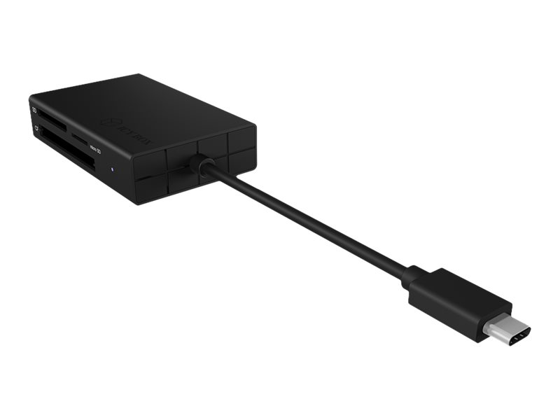 ICY BOX IB-CR401-C3 Kartenleser USB 3.2 Gen 1 (3.1 Gen 1) Type-C Schwarz