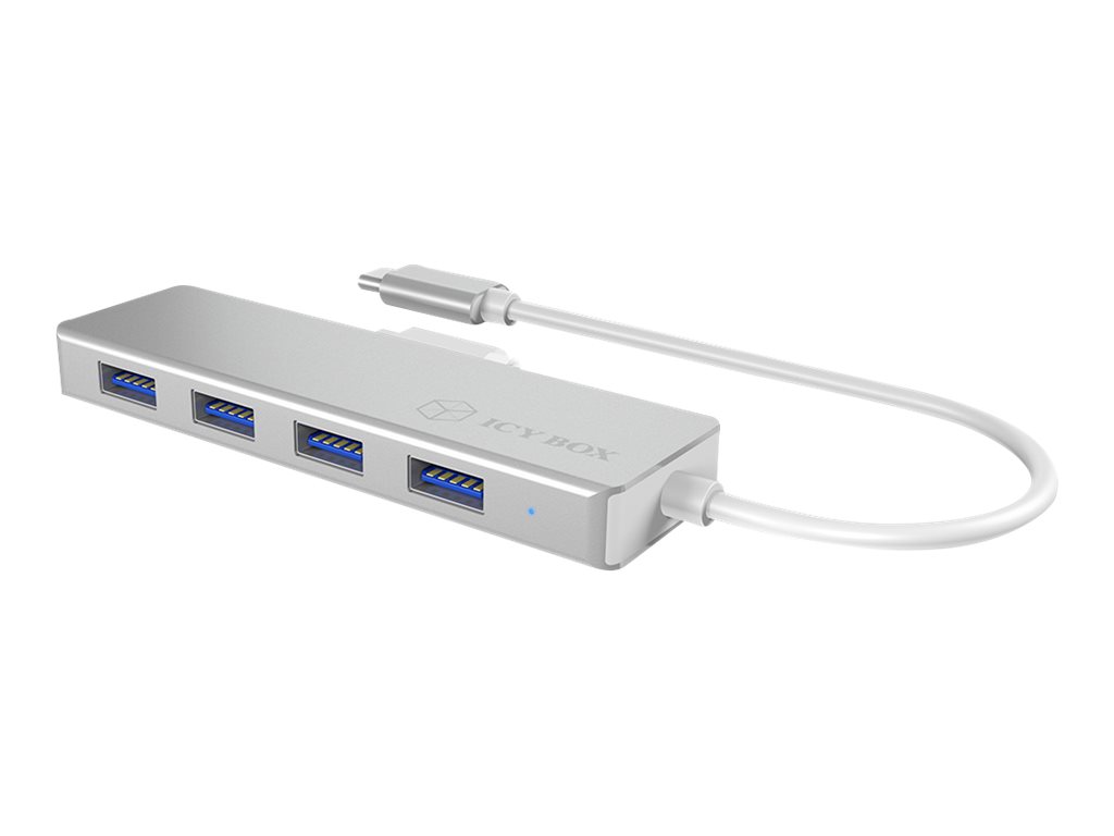 ICY BOX IB-HUB1425-C3 USB 3.2 Gen 1 (3.1 Gen 1) Type-C 5000 Mbit/s Silber