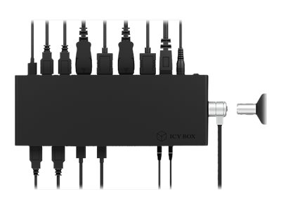 Dockingstation IcyBox USB Type-C mit 2 Videoschnittstellen retail