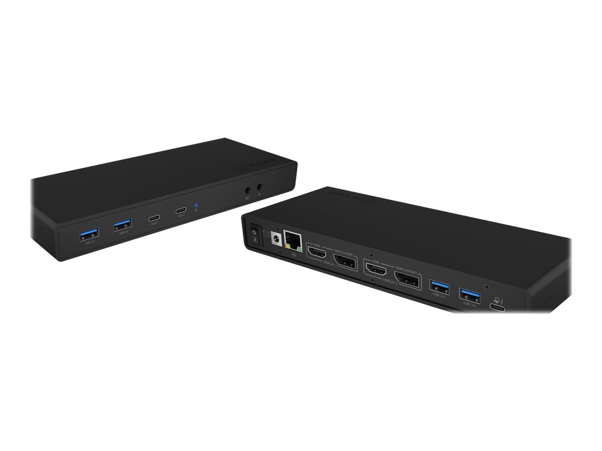 Dockingstation IcyBox USB Type-C mit 2 Videoschnittstellen retail