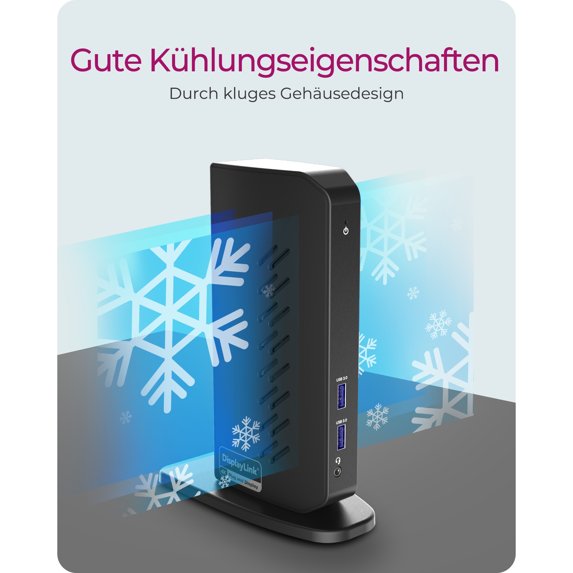 ICY BOX IB-DK2252AC Kabelgebunden USB 3.2 Gen 1 (3.1 Gen 1) Type-C Schwarz
