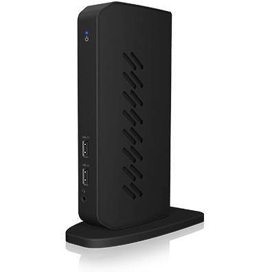 ICY BOX IB-DK2252AC Kabelgebunden USB 3.2 Gen 1 (3.1 Gen 1) Type-C Schwarz