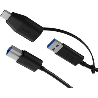 ICY BOX IB-CB032 USB Kabel USB 3.2 Gen 1 (3.1 Gen 1) 1 m USB B USB A Schwarz