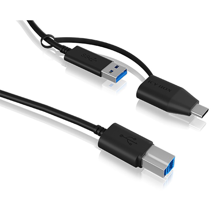 ICY BOX IB-CB032 USB Kabel USB 3.2 Gen 1 (3.1 Gen 1) 1 m USB B USB A Schwarz