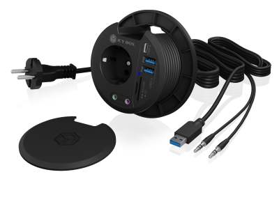 ICY BOX IB-HUB1430-CR USB 3.0 Tisch HUB
