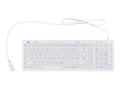 KeySonic KSK-6031INEL Tastatur Industriell USB QWERTZ Deutsch Weiß