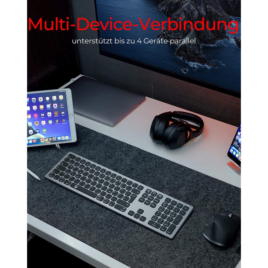 KeySonic TAS KSK-8023BTRF Wireless (DE) 3xBT 1xRF anthrazit