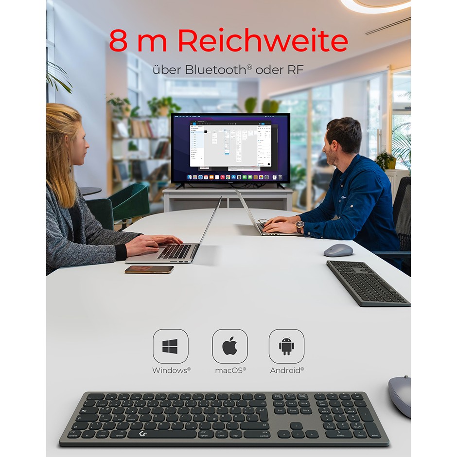 KeySonic TAS KSK-8023BTRF Wireless (DE) 3xBT 1xRF anthrazit