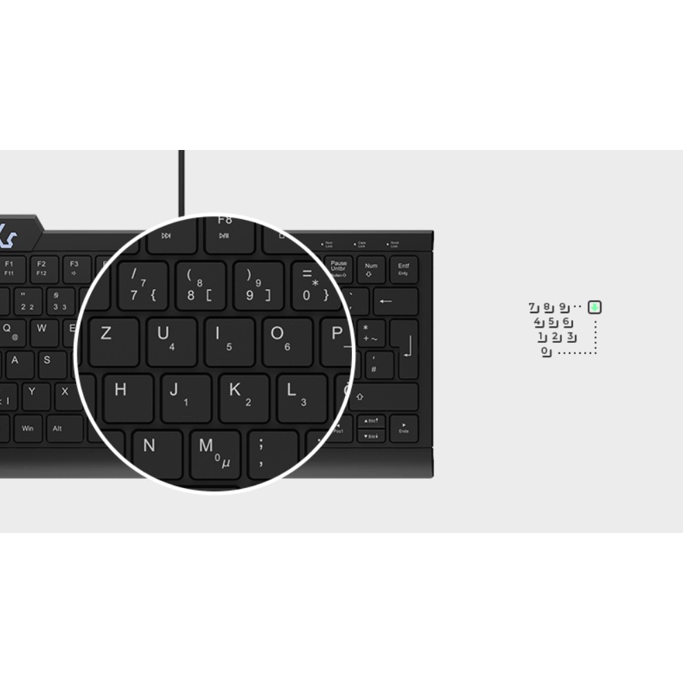 KeySonic KSK-5010ELC (DE) Tastatur Haus USB QWERTZ Deutsch Schwarz