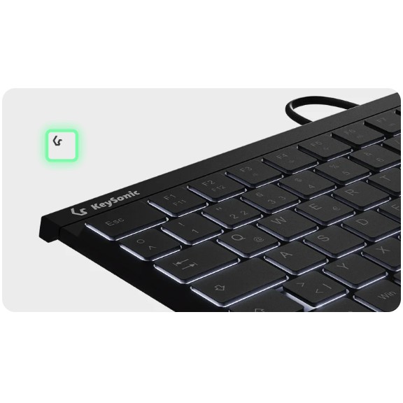 KeySonic KSK-5211ELU (DE) Tastatur Haus USB QWERTZ Deutsch Schwarz