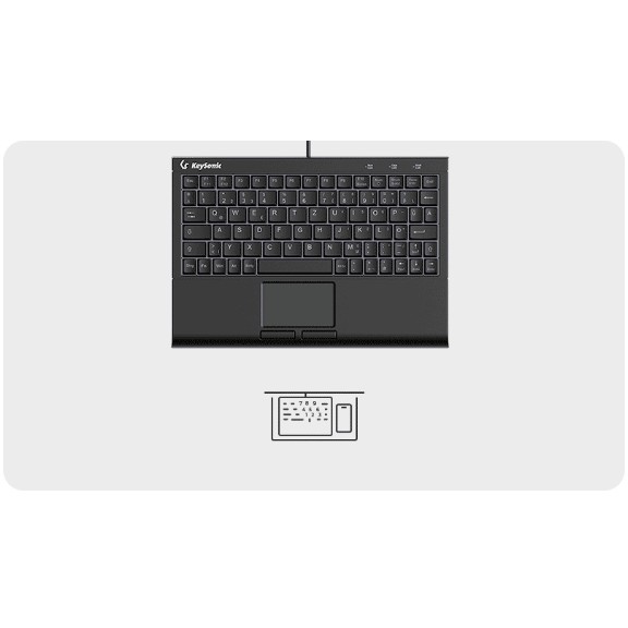 KeySonic KSK-3211ELU (DE) Tastatur Haus USB QWERTZ Deutsch Schwarz