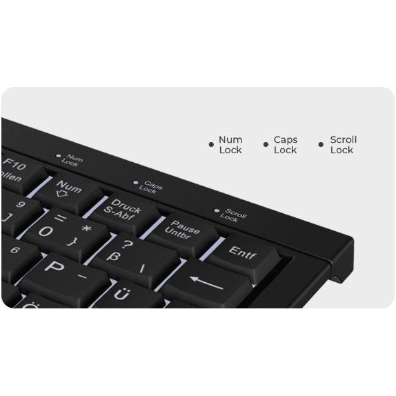 KeySonic KSK-3011ELC (DE) Tastatur Haus USB QWERTZ Deutsch Schwarz