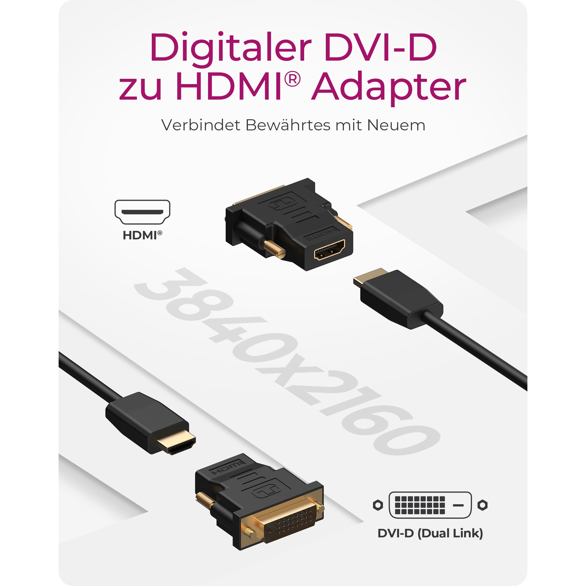 ICY BOX IB-AC552 DVI-D HDMI Typ A (Standard)