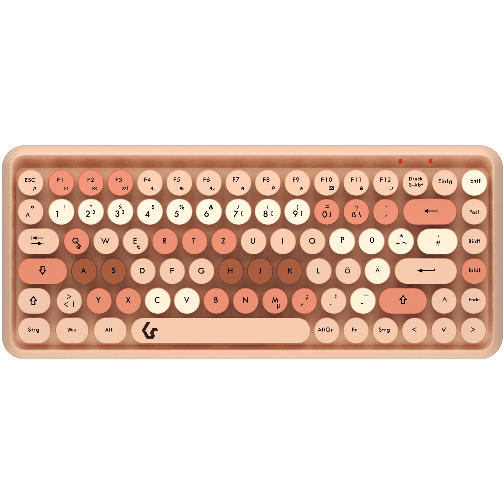 KeySonic KSKM-5200M-RF Tastatur Maus enthalten Büro RF Wireless QWERTZ Deutsch Beige, Braun, Pink