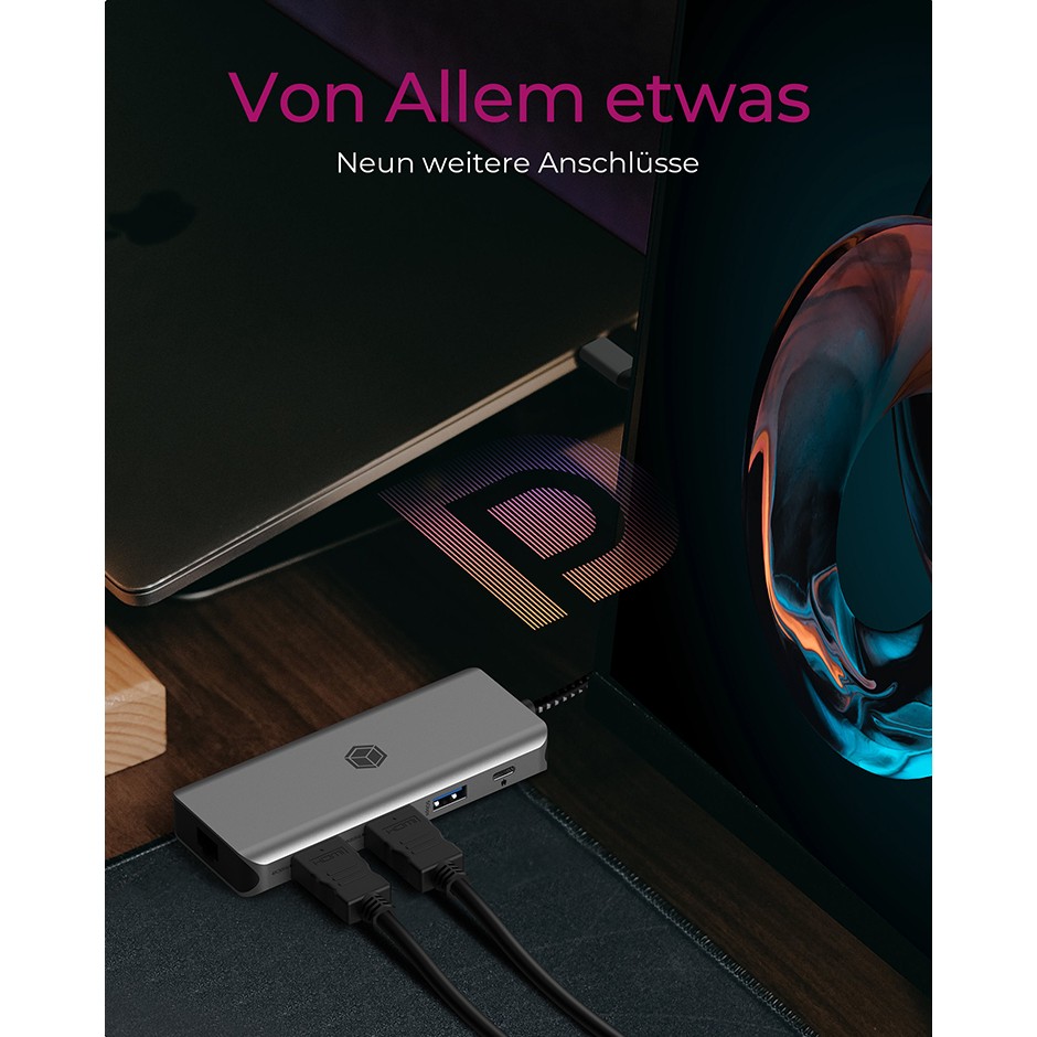 Dockingstation IcyBox 9-in-1 mobile USB 3.2 Gen 1 Type-C retail