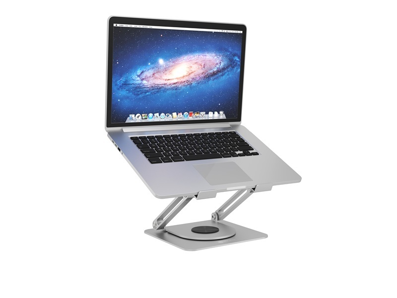 Notebookhalter IcyBox rotierend höhenverstellbar Aluminium