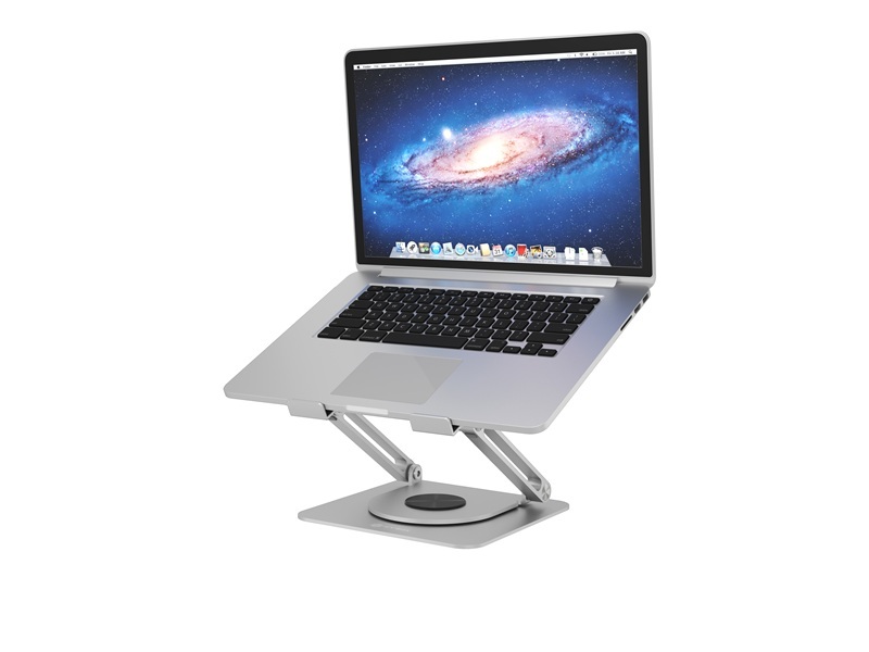 Notebookhalter IcyBox rotierend höhenverstellbar Aluminium