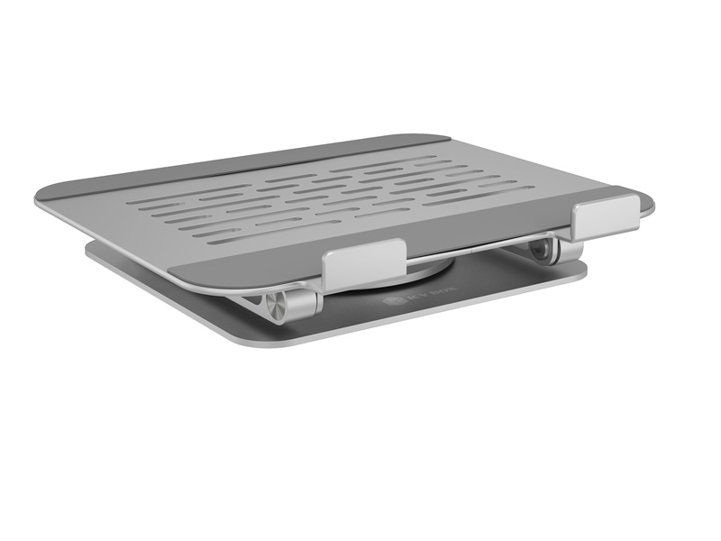 Notebookhalter IcyBox rotierend höhenverstellbar Aluminium
