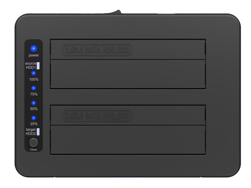 Docking- & Klonstation IcyBox HDD mit Kartenleser