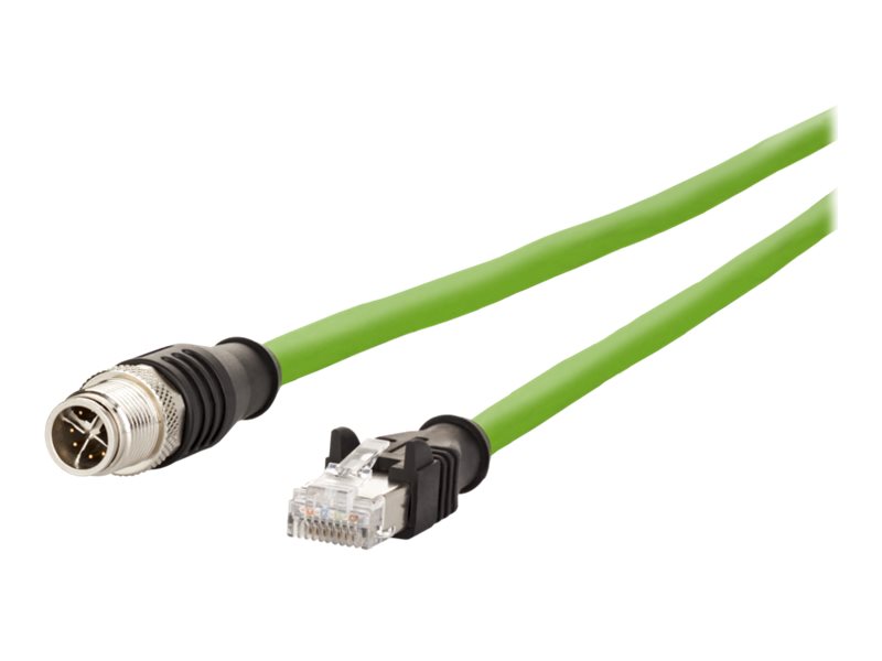 METZ CONNECT Verbindungsleitung M12 ST-RJ45 ST, 8-pol X-kodiert, gerade-gerade, 2 m