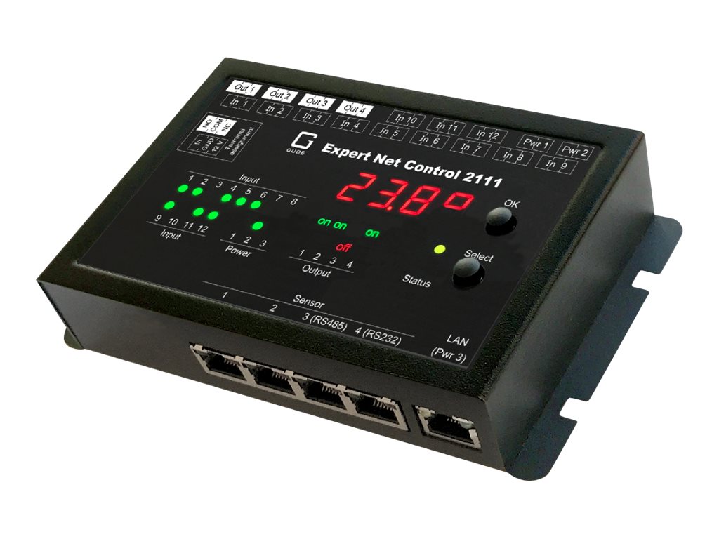 GUDE 2111-1 Expert Netcontrol 4 Relaisausgänge, 12 passive Signaleingänge TCP/IP