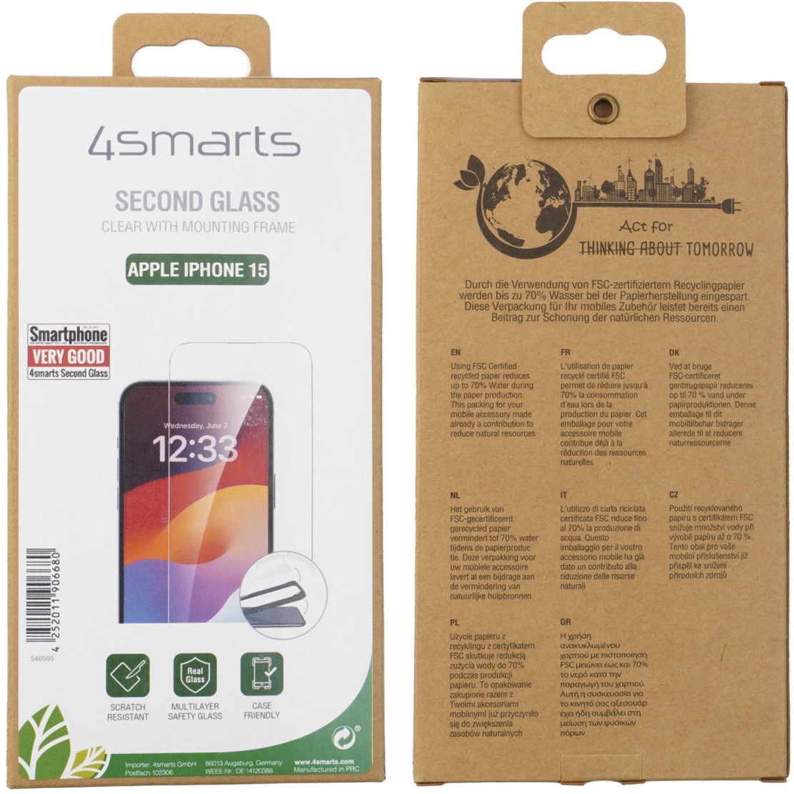4smarts 540595 mobile phone screen/back protector