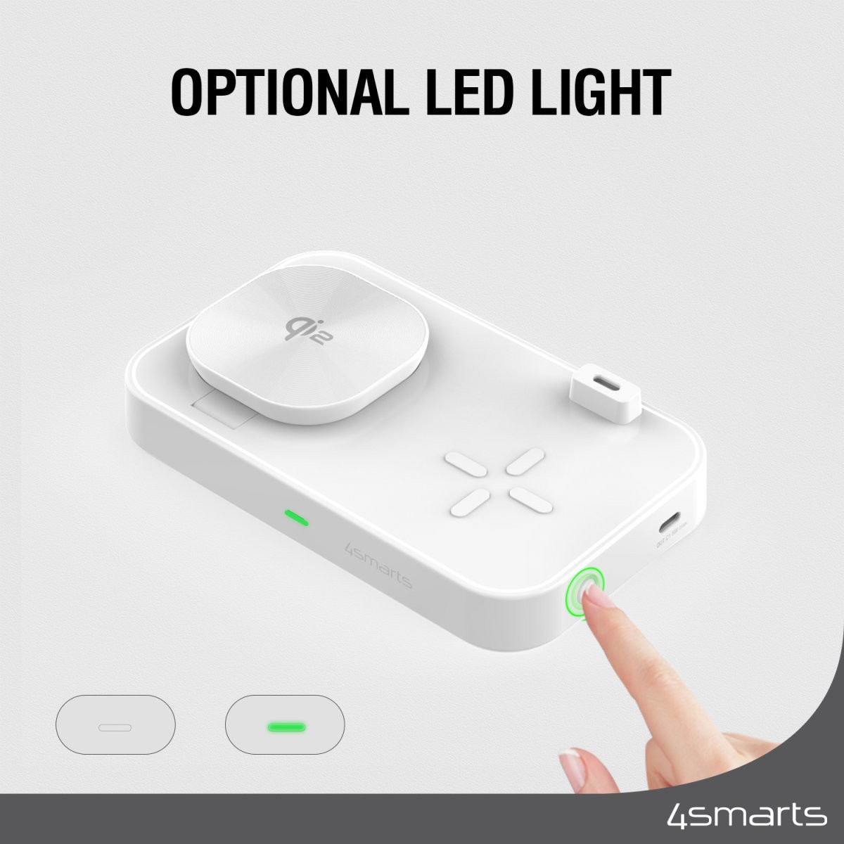 4smarts Qi2 Ladestation Trident white