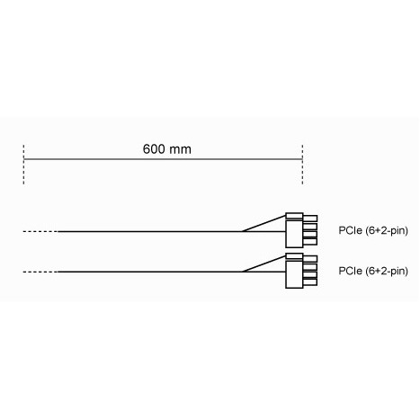 be quiet! Power Cable 2x PCIe 6+2-pin                CP-6620