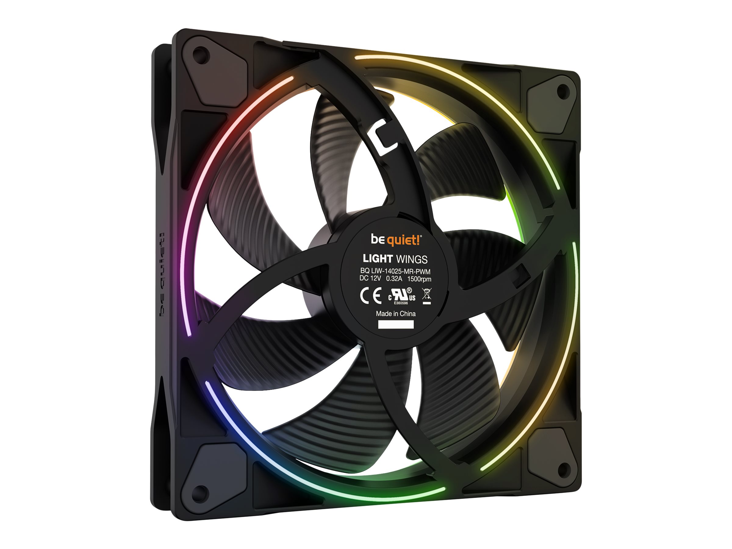 be quiet! Light Wings | 140mm PWM Computergehäuse Ventilator 14 cm Schwarz 1 Stück(e)