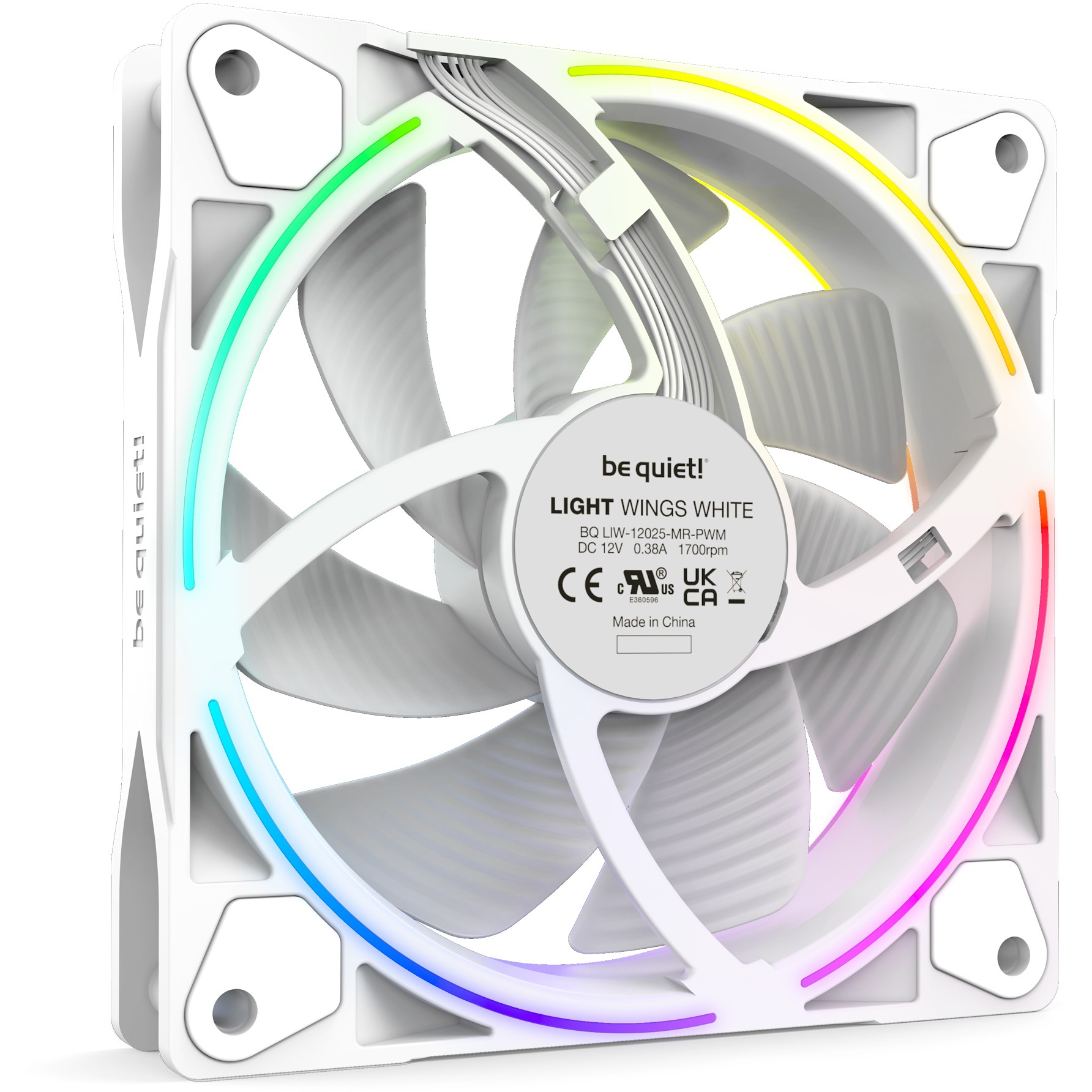 be quiet! Light Wings White | 120mm PWM Triple Pack Computergehäuse Ventilator 12 cm Weiß 3 Stück(e)