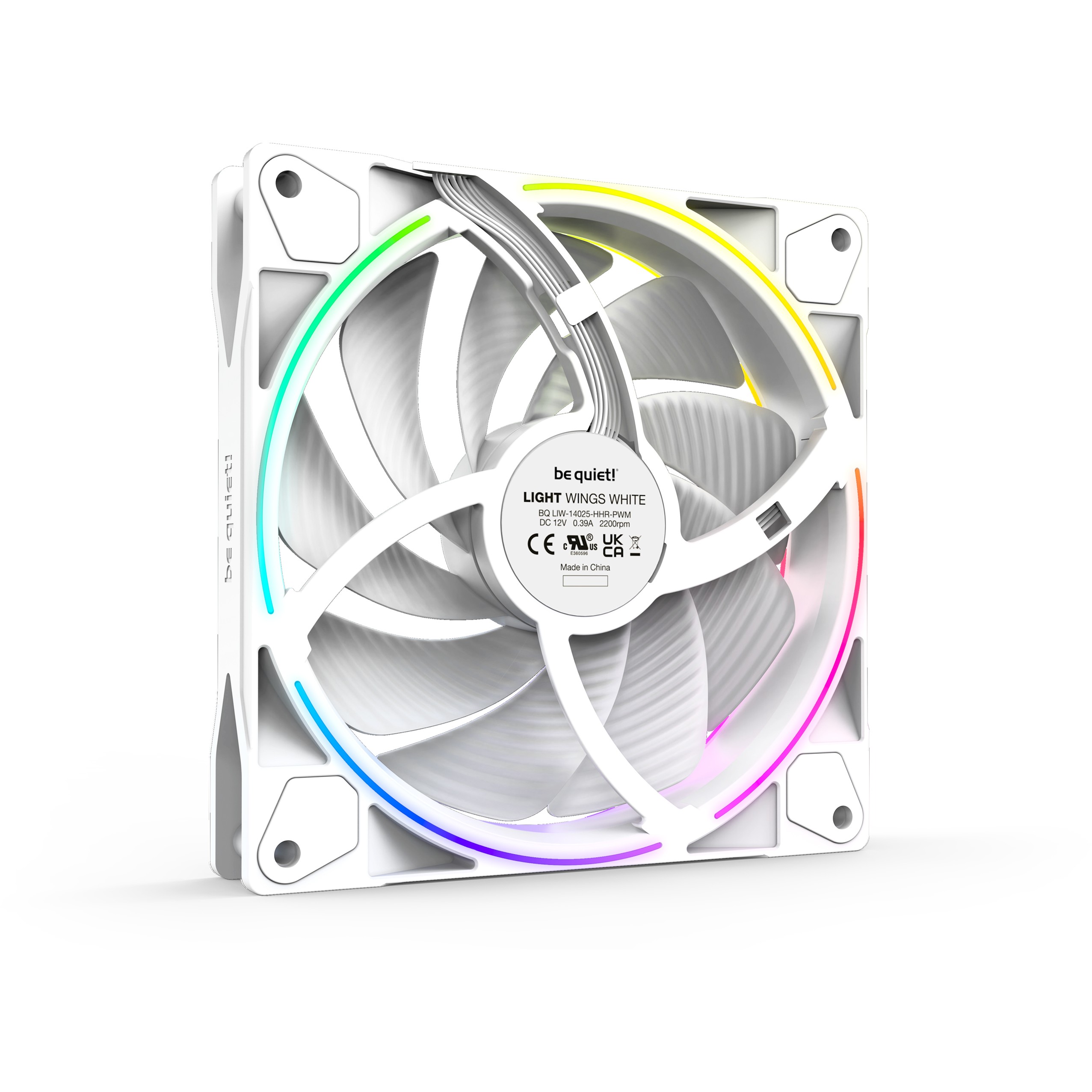 be quiet! Light Wings White | 140mm PWM high-speed Triple-Pack Computergehäuse Ventilator 14 cm Weiß 3 Stück(e)