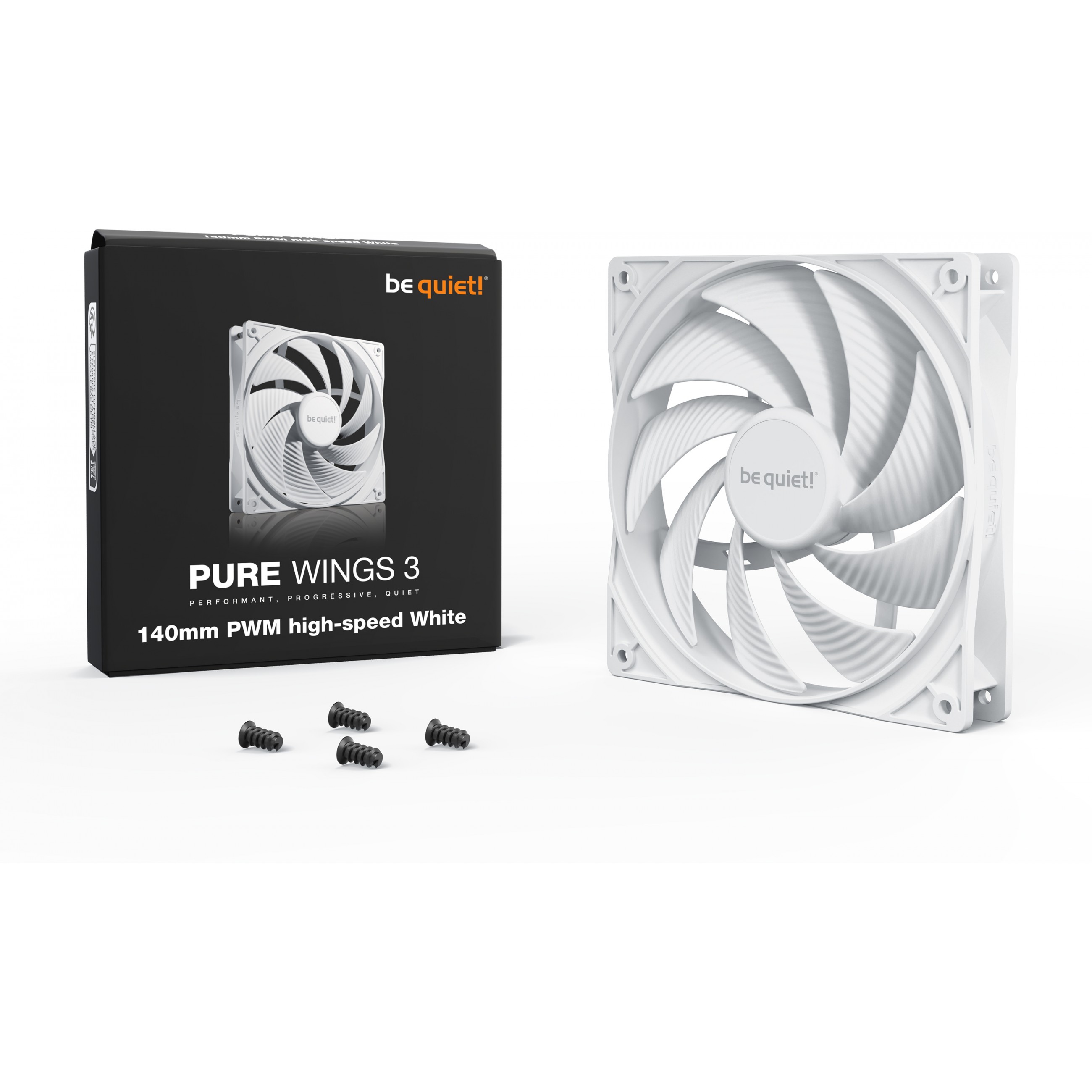 be quiet! Pure Wings 3 140mm PWM high-speed White Computergehäuse Ventilator 14 cm Weiß 1 Stück(e)
