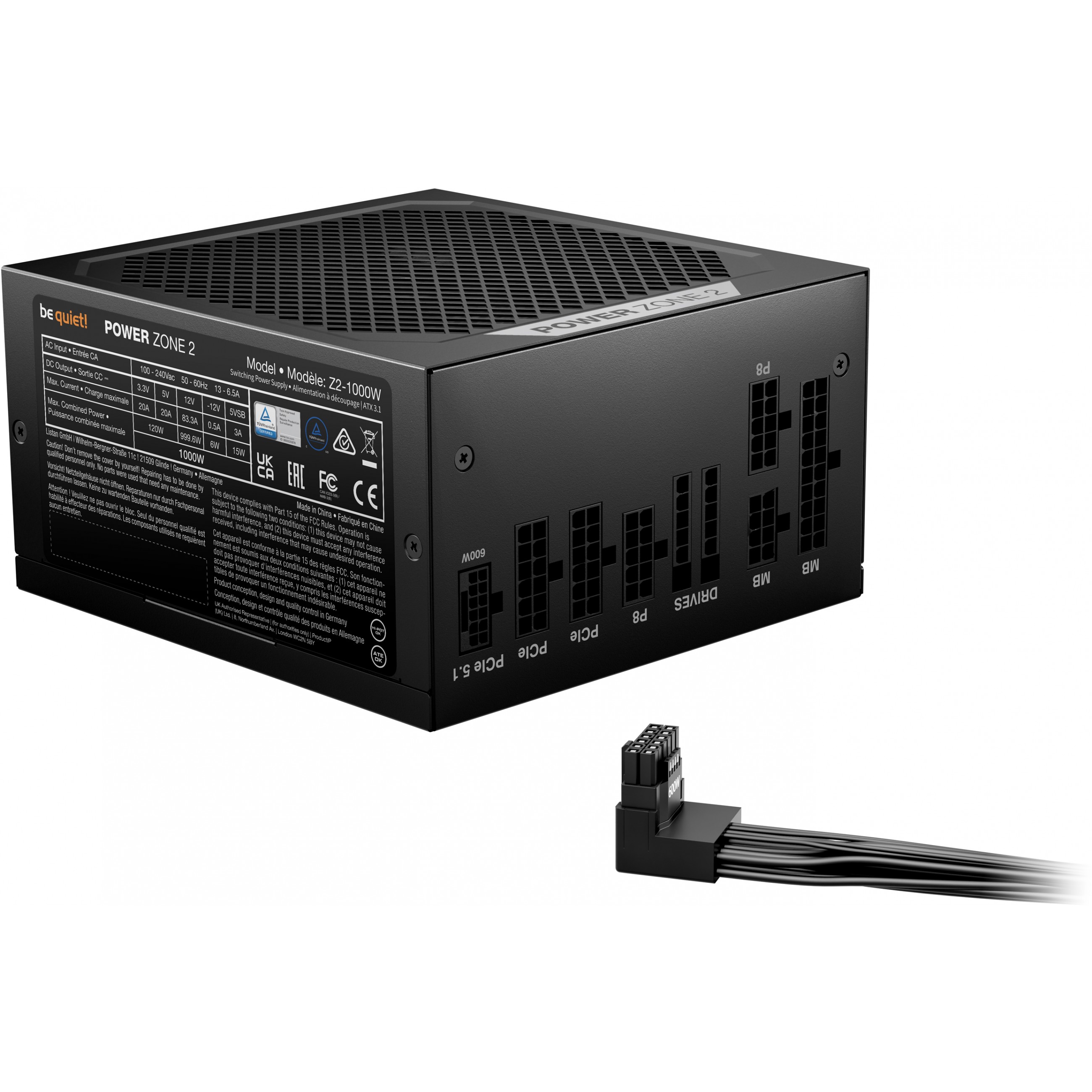 be quiet! Netzteil POWER ZONE 2 1000W Modular   80+ Platinum