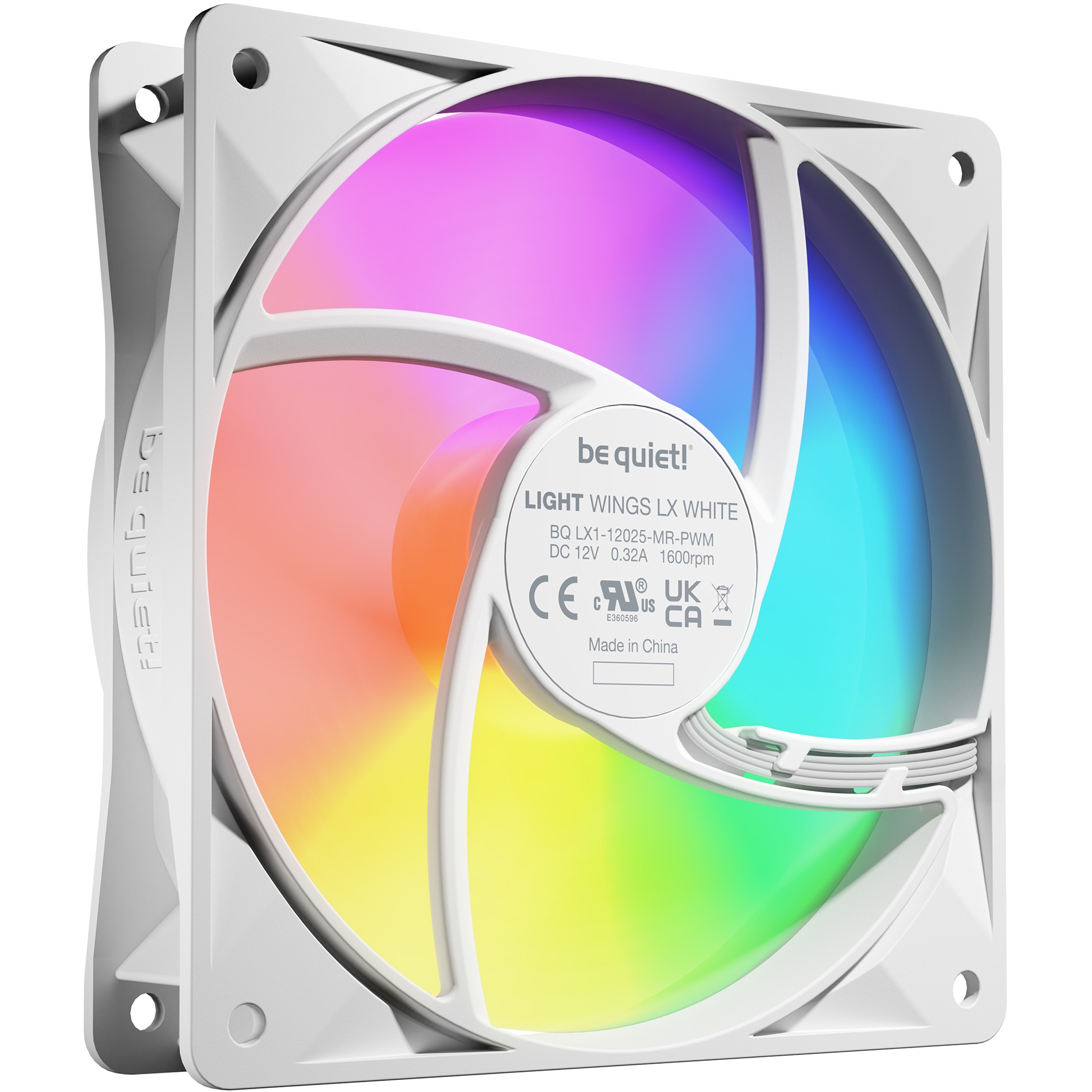 be quiet! Lüfter 120mm Light Wings LX PWM Triple White