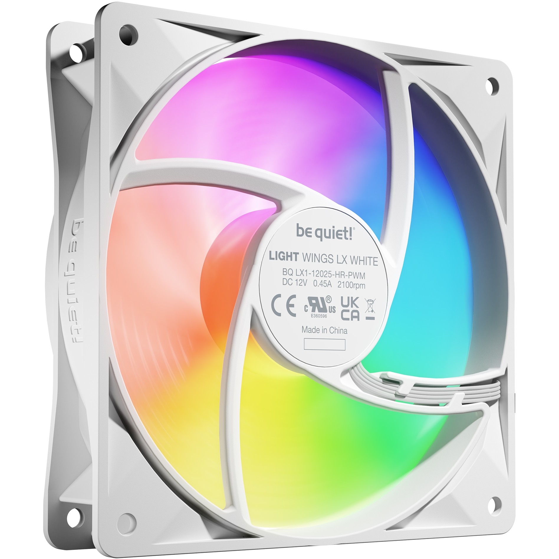 be quiet! Lüfter 120mm Light Wings LX PWM h. speed 3x Weiß