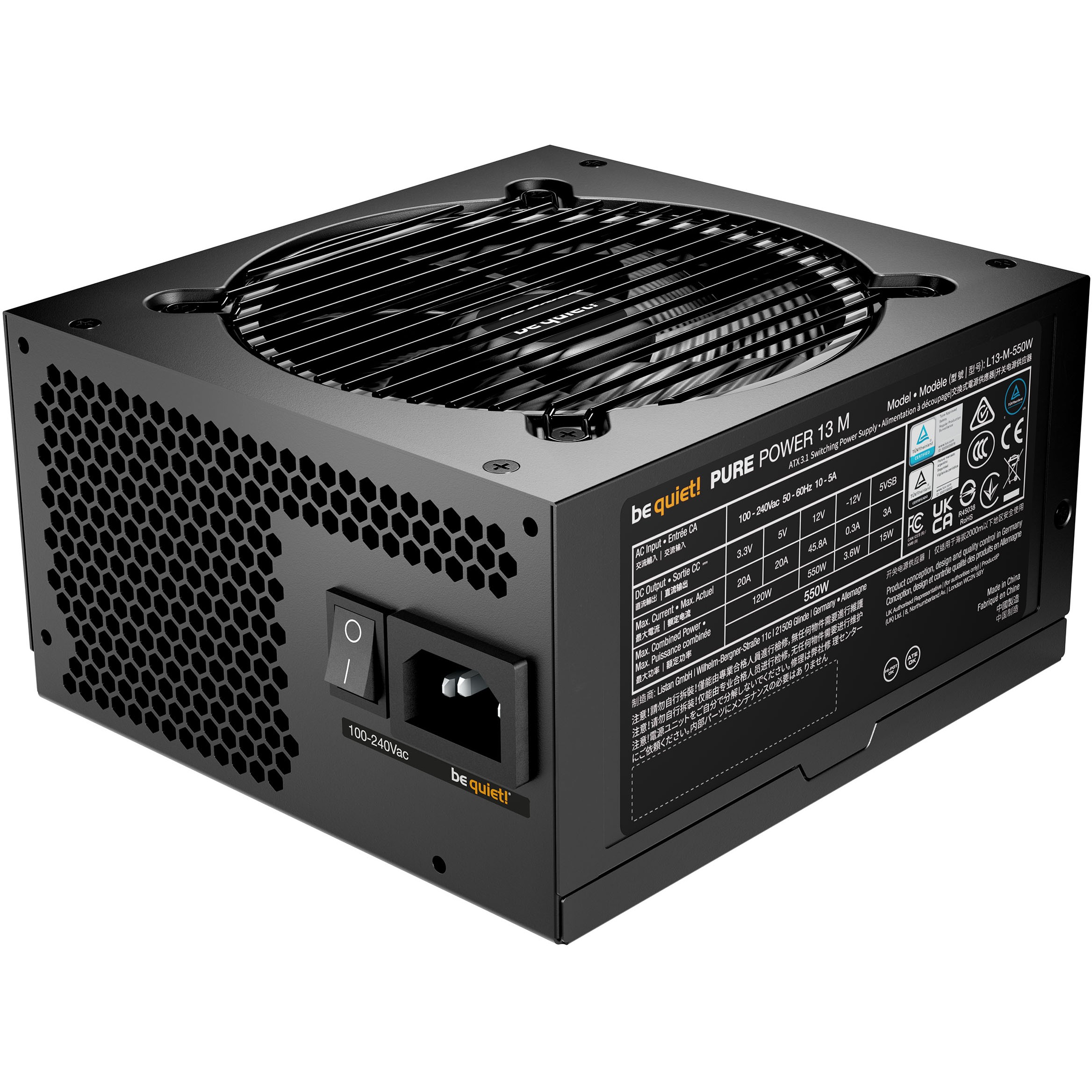 be quiet! Netzteil PURE POWER 13 M 550W Modular 80+ Gold