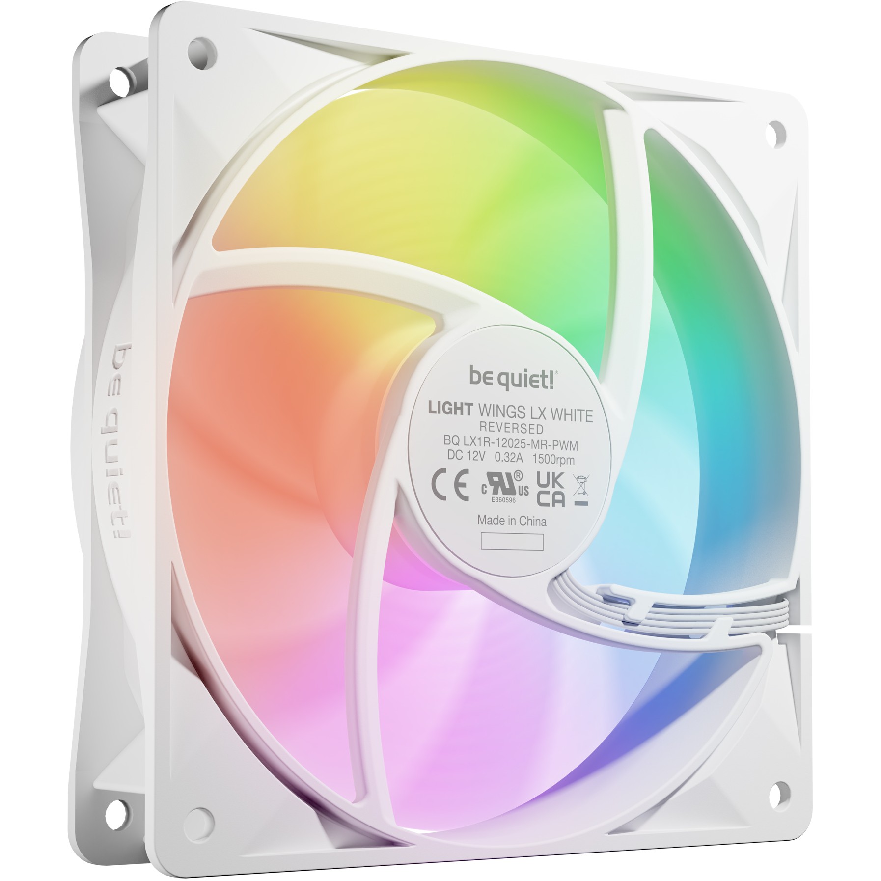 be quiet! Lüfter 120*120*25 Light Wings LX PWM Reverse White