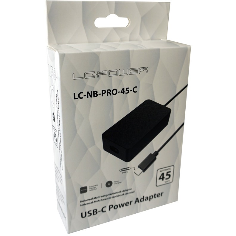 LC-Power Netzteil NB Notebook-Netzteil LC-NB-PRO-45-C 45W