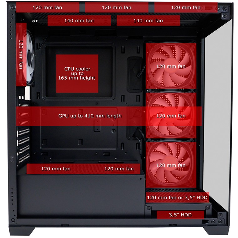 LC-Power Geh Midi ATX Gaming 715B - Seamless_X - o.N.