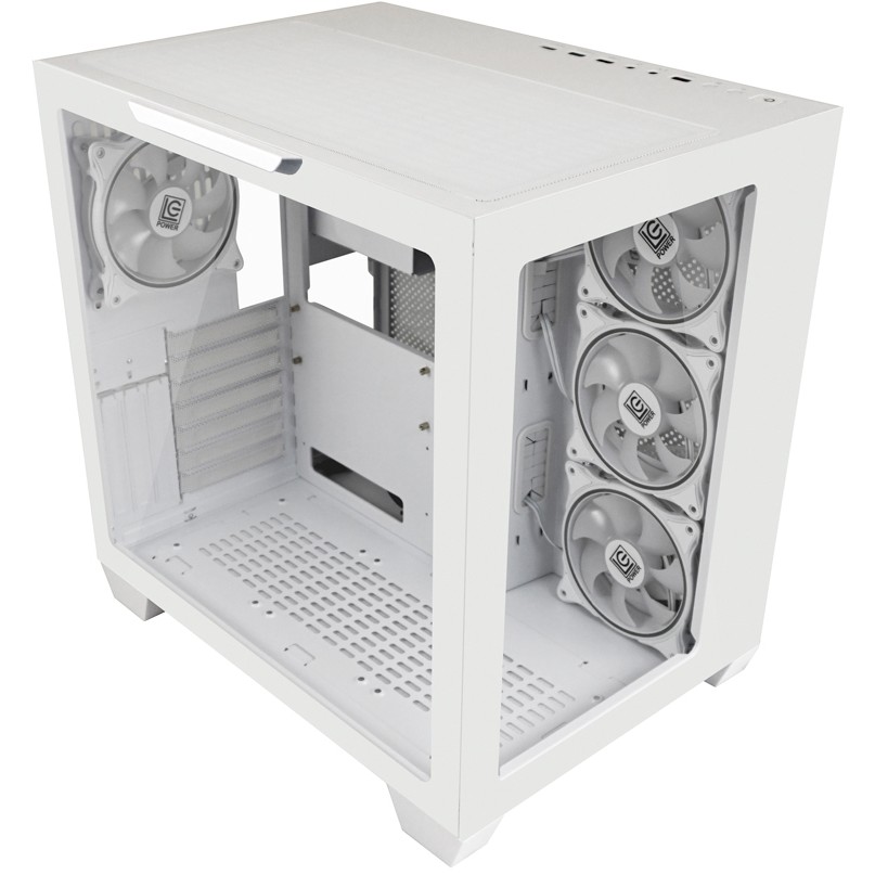 LC-Power Geh Midi Gaming 807W-ON Stormwatch_X,Weiß,4 Lüfter