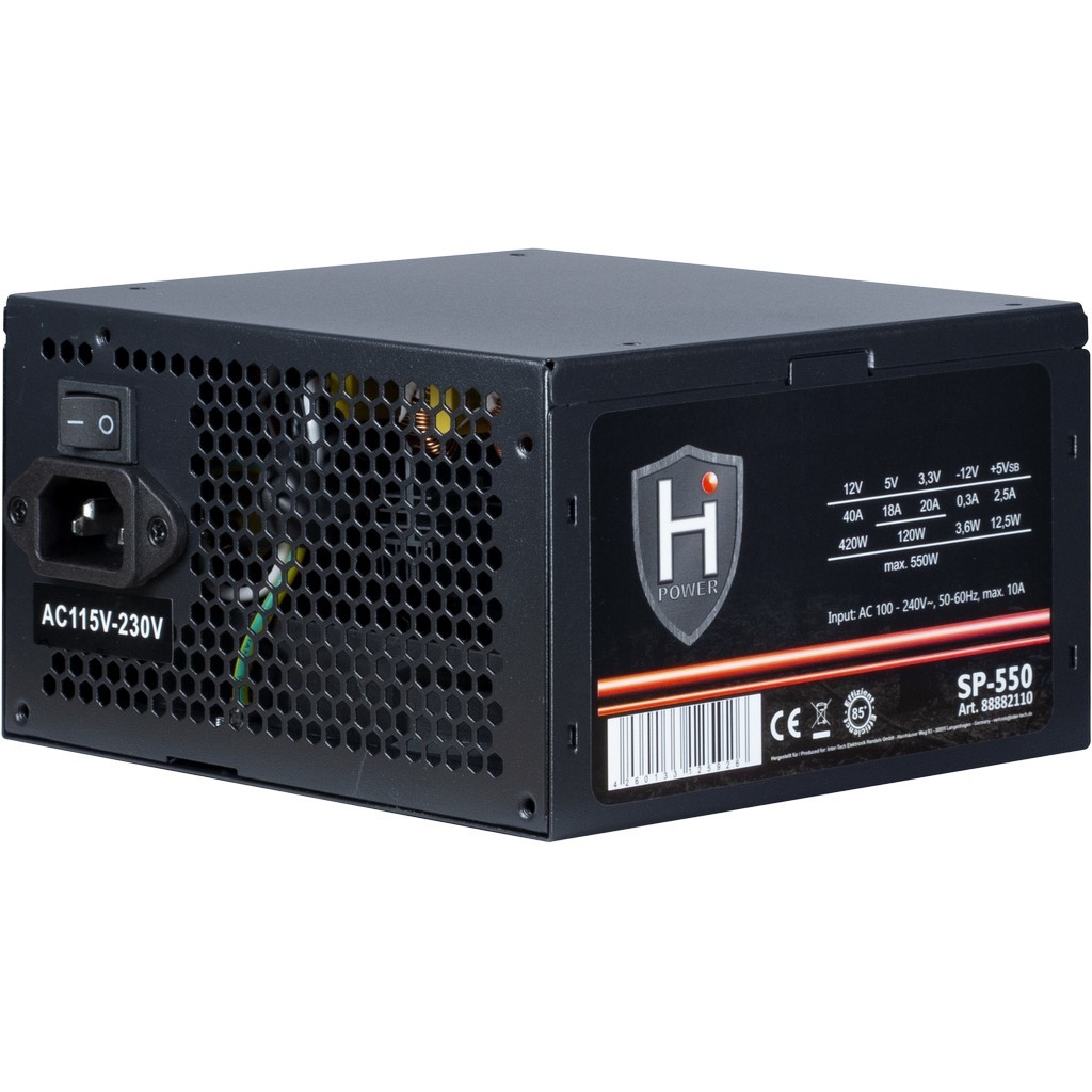 Inter-Tech Netzteil 550W HIPOWER SP-550 1X 120mm Lüfter retail