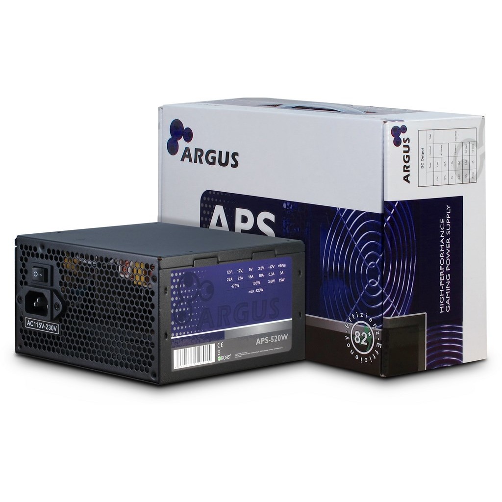 Inter-Tech Netzteil 520W Argus APS-520W 120mm Lüfter