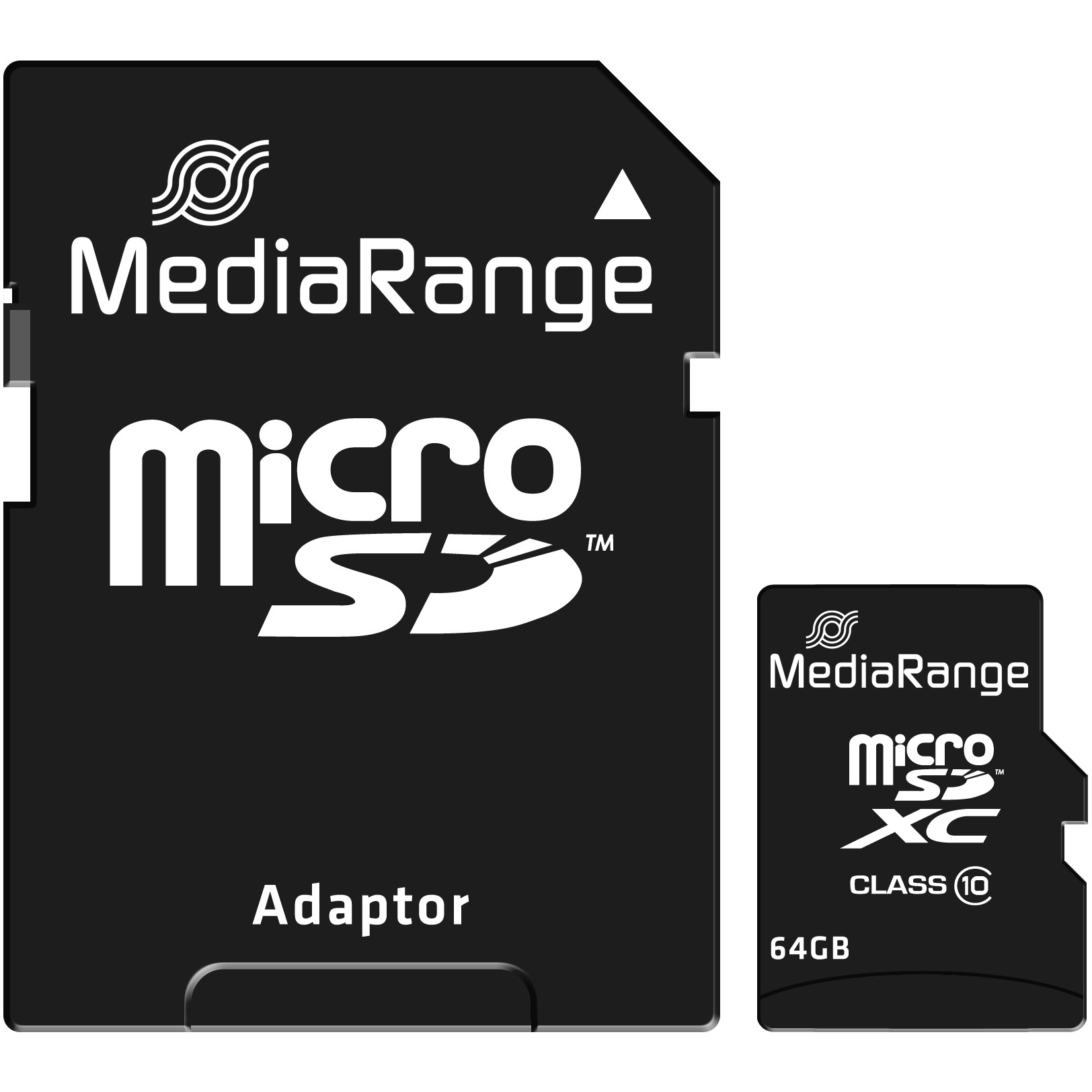 MediaRange SD MicroSD Card 64GB SD CL.10 inkl. Adapter