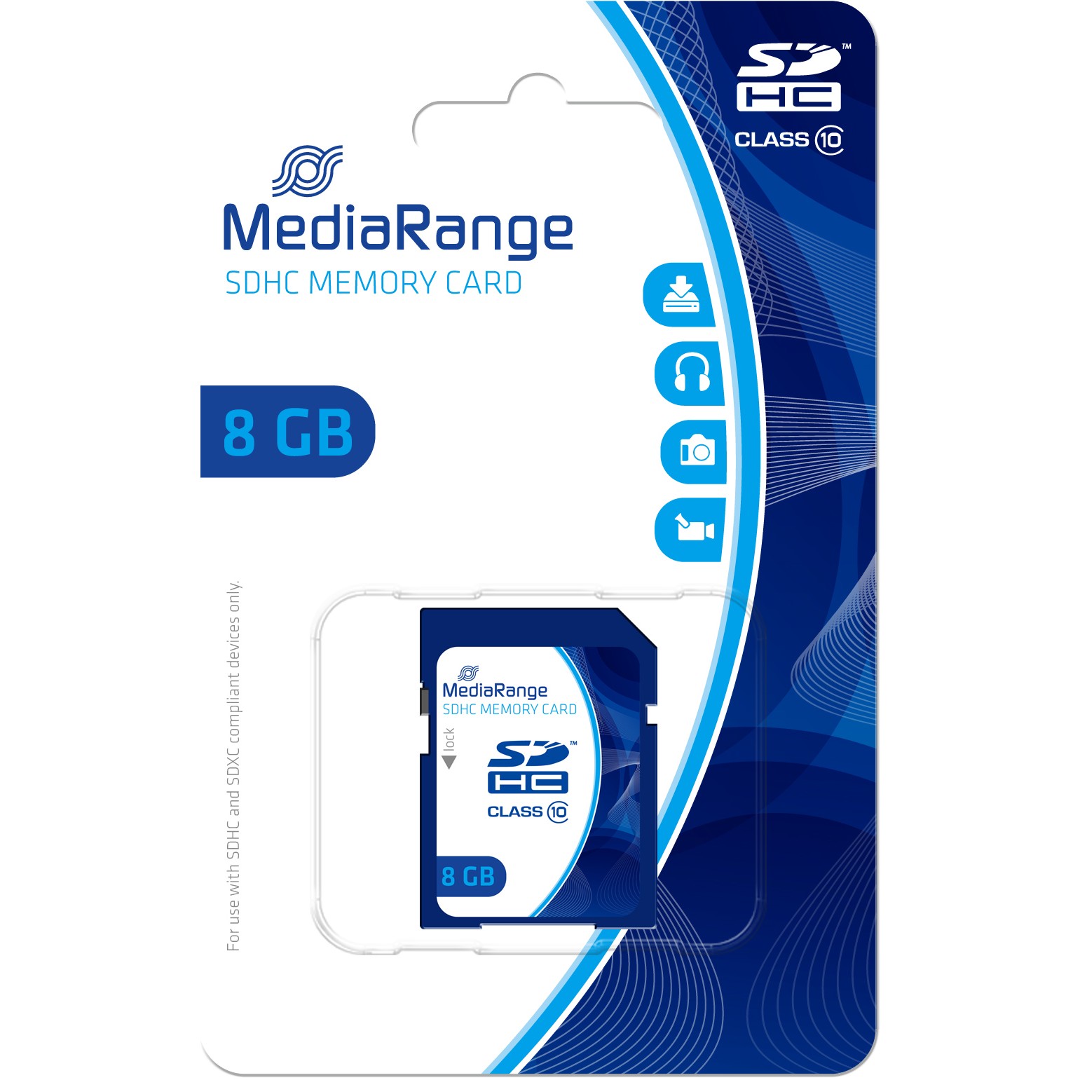 MediaRange SD Card  8GB SDHC CL.10