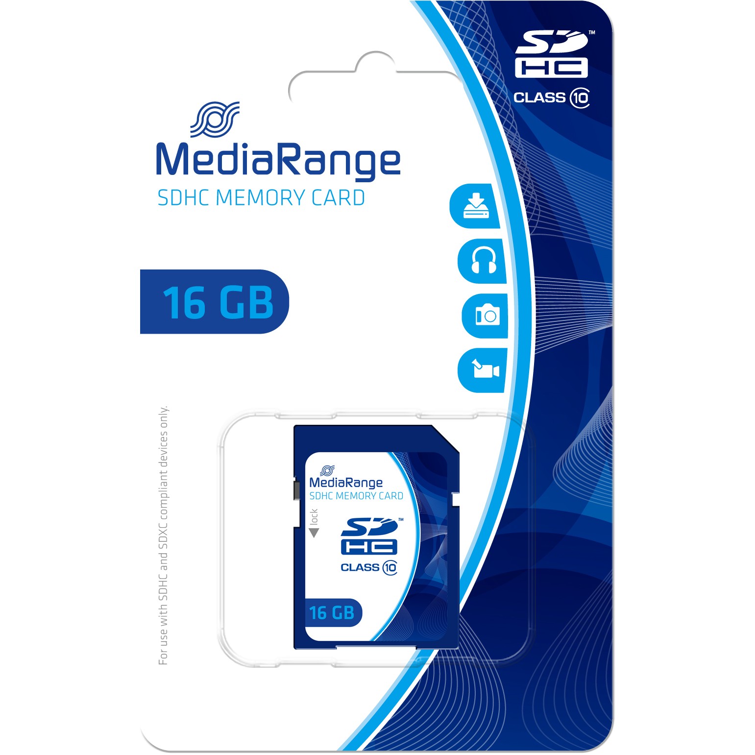 MediaRange SD Card 16GB SDHC CL.10