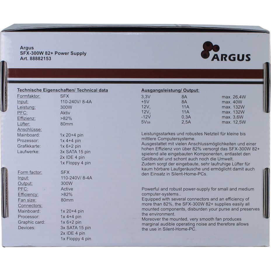 Inter-Tech Netzteil 300W SFX-M300  SFX retail